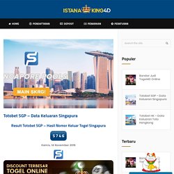Totobet Singapura - Data Keluaran Toto SGP Terbaru