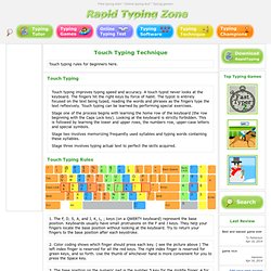 Touch Typing Technique