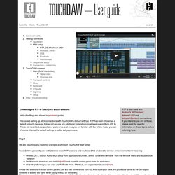 TouchDAW - RTP (& OS X Network) MIDI