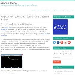Raspberry Pi Touchscreen Calibration and Rotation Tutorial