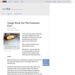 Tough Week For The Common Core : NPR Ed