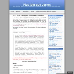 203 – Jorion n’a toujours pas compris Schumpeter