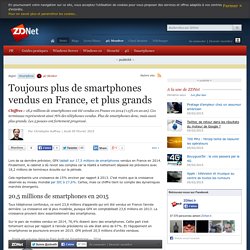 Toujours plus de smartphones vendus en France, et plus grands
