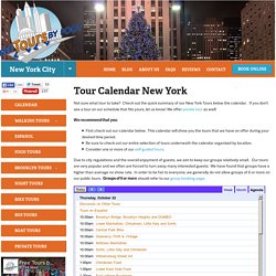 Tour Calendar New York