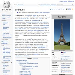 Wikipédia la Tour Eiffel