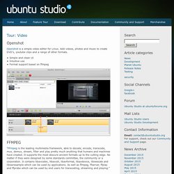 Tour: Video « Ubuntu Studio