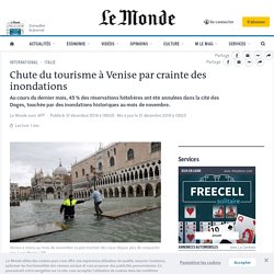Chute du tourisme à Venise par crainte des inondations