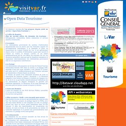 Open Data Tourisme - Visit Var, le site officiel du tourisme varois pour préparer vos vacances