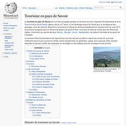 Tourisme en pays de Savoie