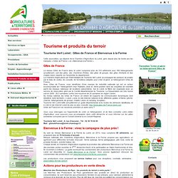 Tourisme-Produits du terroir - Chambre d'agriculture du Loiret