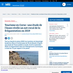 Tourisme en Corse : une étude de l'Insee révèle un net recul de la fréquentation en 2019