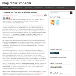 Tourisme et Médias Sociaux | BLOG-ETOURISME.COM