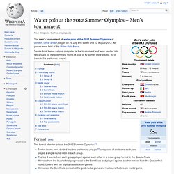 Water polo at the 2012 Summer Olympics – Men's tournament