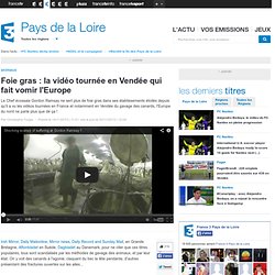 Foie gras : la vidéo tournée en Vendée qui fait vomir l'Europe
