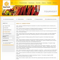 Tourvest - About us - Company History