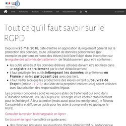 Tout ce qu'il faut savoir sur le RGPD