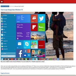 Tout ce qui change dans Windows 10- m.01net.com