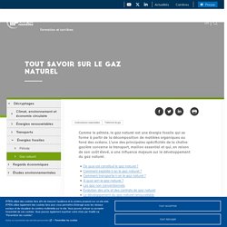 Tout savoir sur le gaz naturel