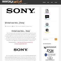 Sony : toute son histoire