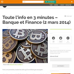 Banque et Finance (2 mars 2014)