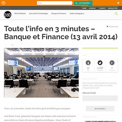 Banque et Finance (13 avril 2014)