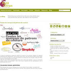 Toutes les marques de patrons de couture « Blog de Petit Citron