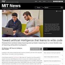 Toward artificial intelligence that learns to write code