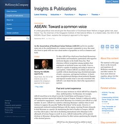 ASEAN: Toward a common voice