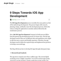 9 Steps Towards iOS App Development in Noida