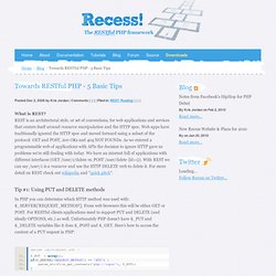 Towards RESTful PHP - 5 Basic Tips