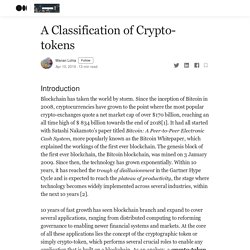 A Classification of Crypto-tokens