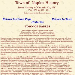 Town of Canandaigua History