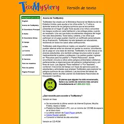 ToxMystery - Versión de texto - Método de aprendizaje de los peligros químicos para los grados K a 6