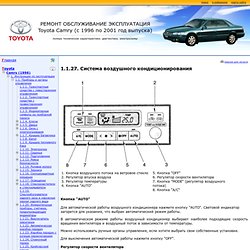 Система воздушного кондиционирования. Toyota Camry (с 1996 по 2001 год выпуска)