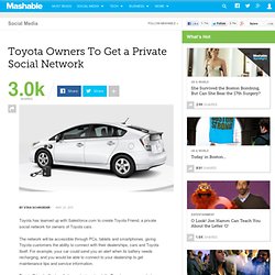 Toyota Owners To Get a Private Social Network
