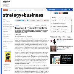Toyota’s IT Transformation