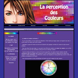 TPE : La perception des couleurs