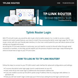 Take help for tp link router login