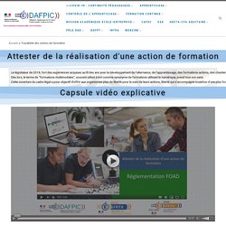 Traçabilité des actions de formation – DAFPIC académie de Bordeaux
