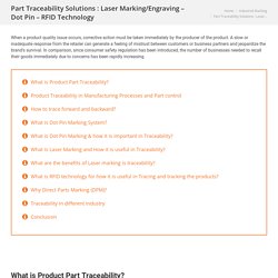 Product Traceability in Manufacturing