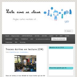 Traces écrites en lecture (CM)