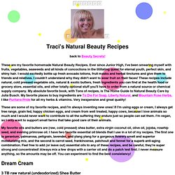 Traci's Natural Beauty Recipes