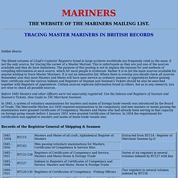 Tracing Master Mariners