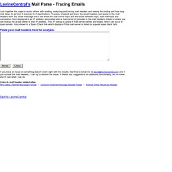 Tracing Emails - Mail Parse - Parsing and Tracing Mail Headers Analysis