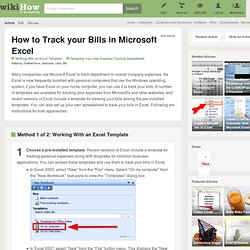How to Track your Bills in Microsoft Excel: 13 steps
