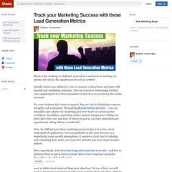 Track your Marketing Success with these Lead Ge... - B2B Marketing Blogs - Quora