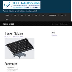 Tracker Solaire – Projets dpt GEII Mulhouse