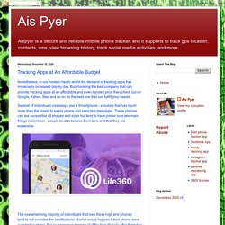 Ais Pyer: Tracking Apps at An Affordable Budget