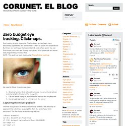 El blog » Zero budget eye tracking. Clickmaps.