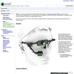 pupil - Eye tracking with Python, OpenCV, Glumpy + Hardware prototype